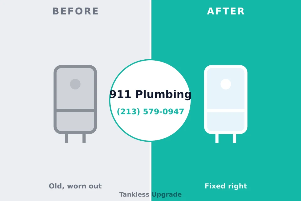 Before and after: plumbing repair Payne Springs, TX